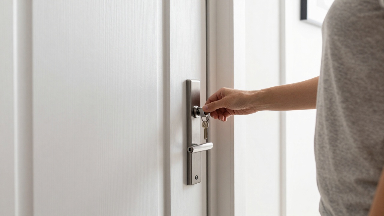 Illustration expliquant faut-il laisser la clé dans la serrure ou non