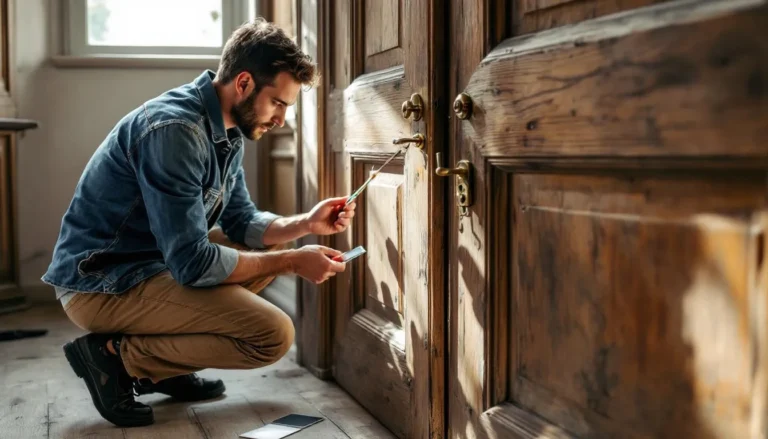 Ouvrir une ancienne serrure avec une clé pour déverrouiller un vieux mécanisme